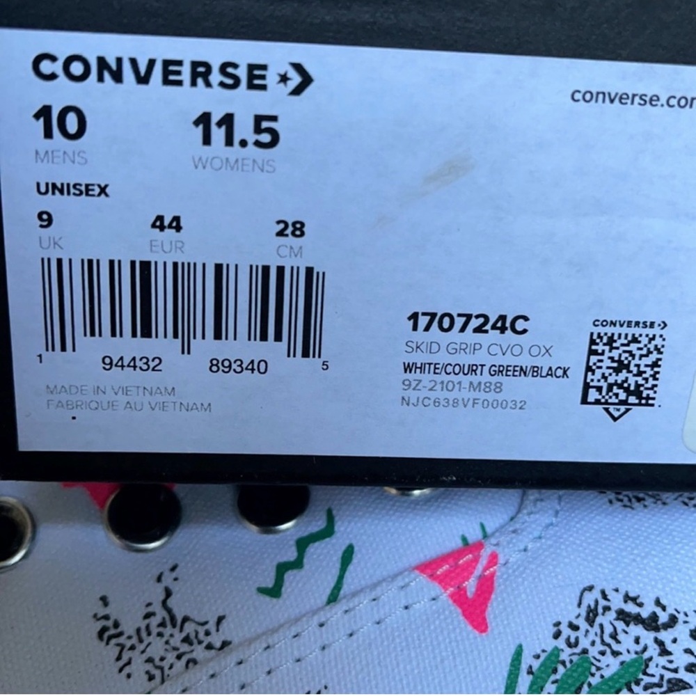 Converse Skid Grip CVO OX White/Court Green/Black - Picture 16 of 16